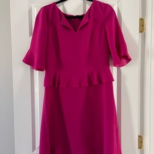 Banana Republic Fushia Pink Spring Dress - Flounce/Ruffled Mid section